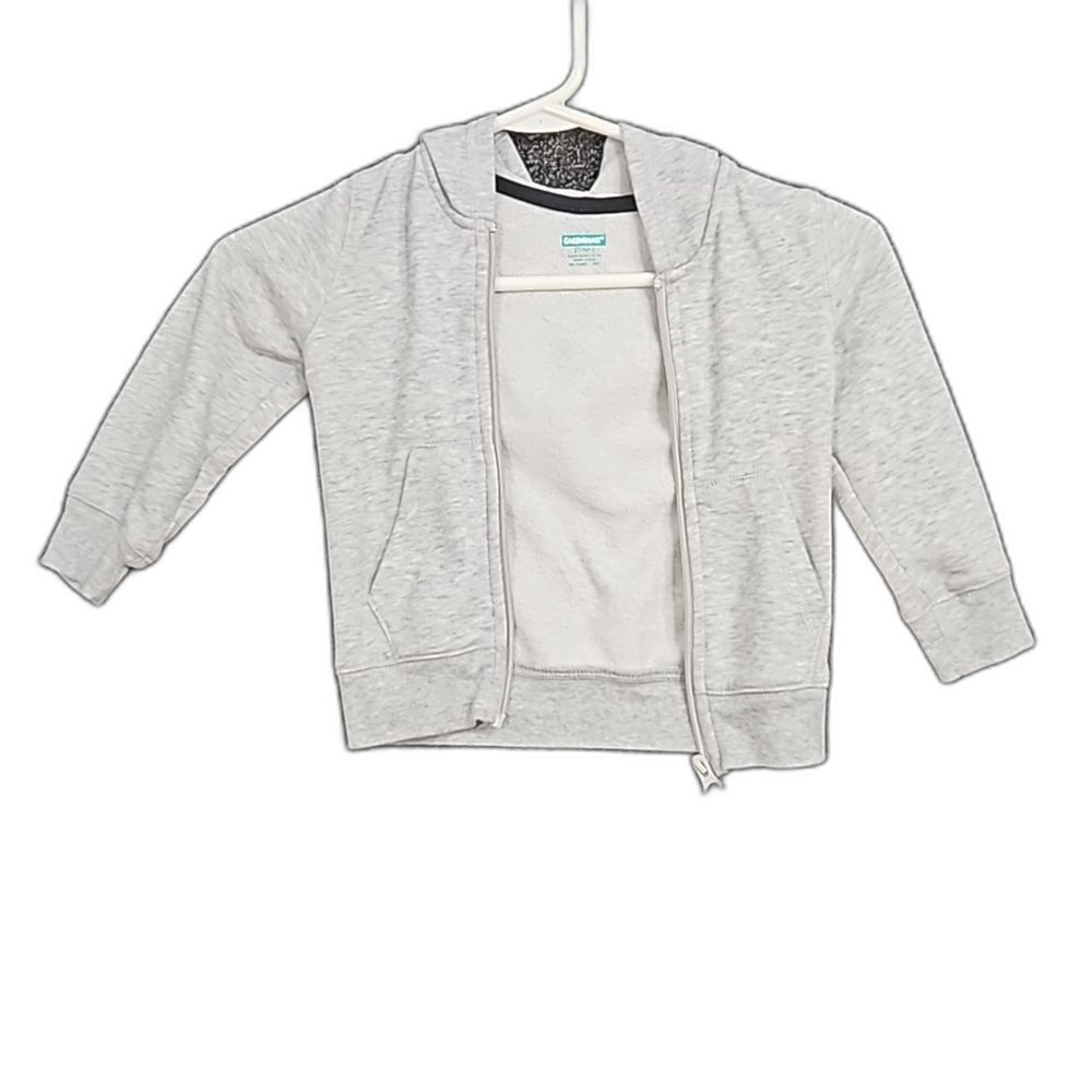 Garanimals 2T Boys Kids Full Zip Grey Sweatshirt Hoodie
